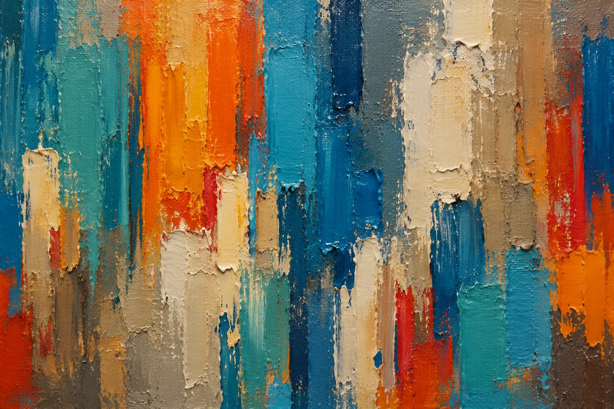 Vibrant Impasto Canvas Texture Background