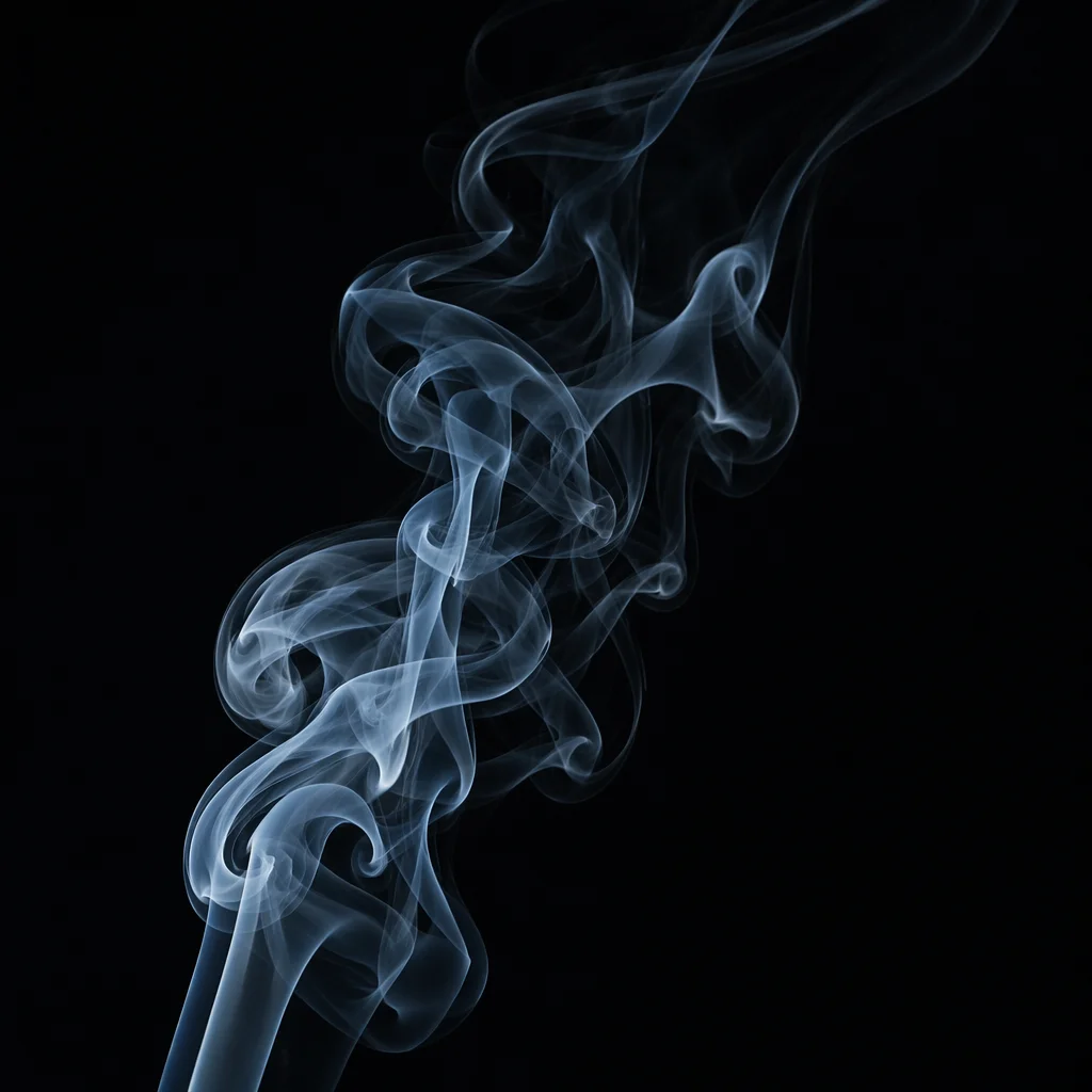 Delicate Smoke Wisps on Black Background