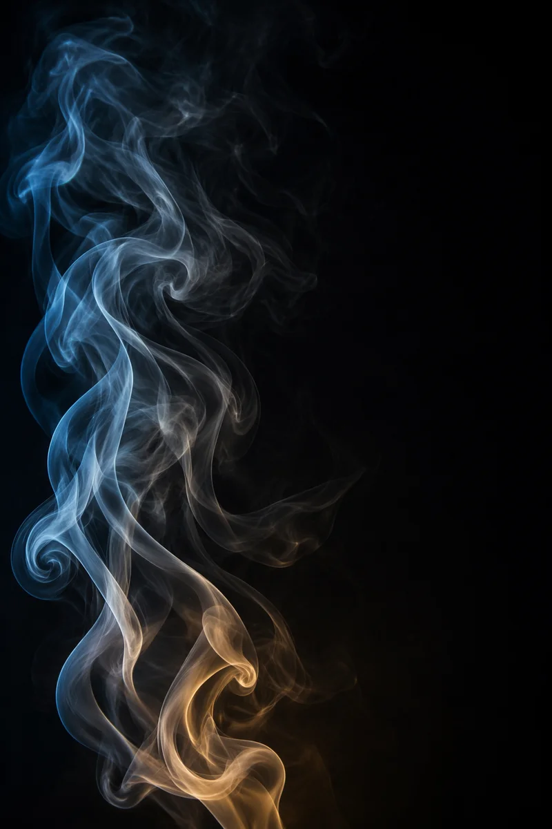 Elegant Smoke Wisps on Black Backdrop