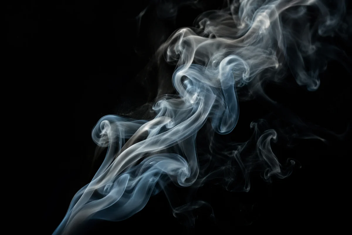 Elegant Smoke Wisps on Black Background