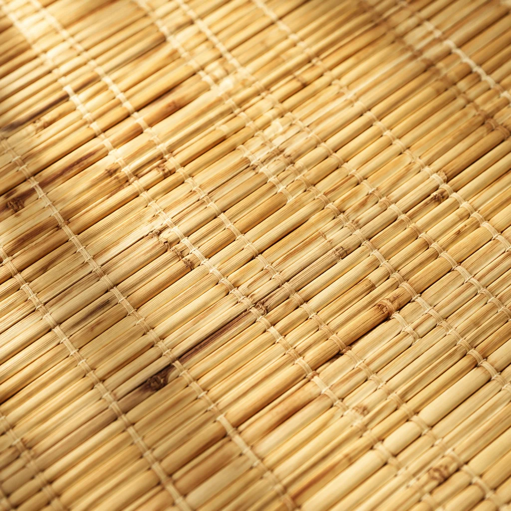 Natural Bamboo Mat Diagonal Texture Background
