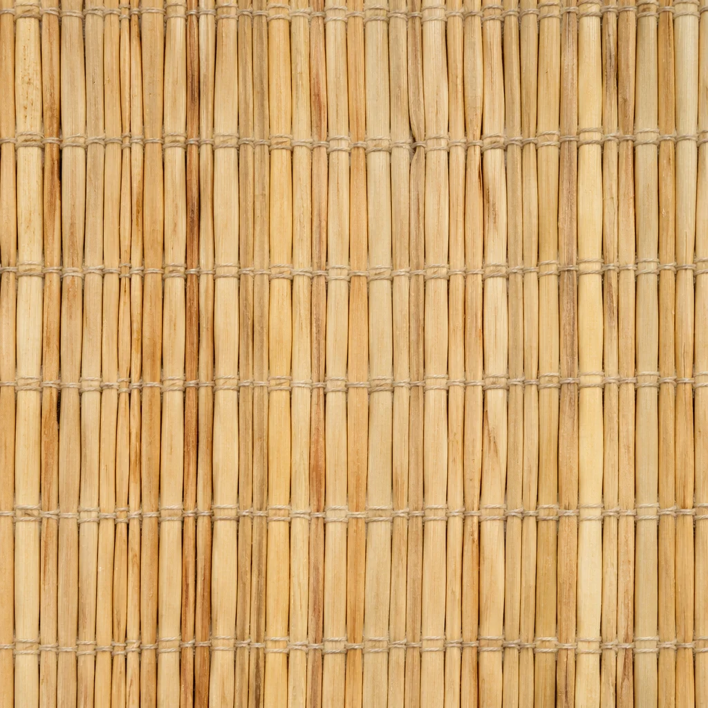 Natural Woven Bamboo Mat Texture Background