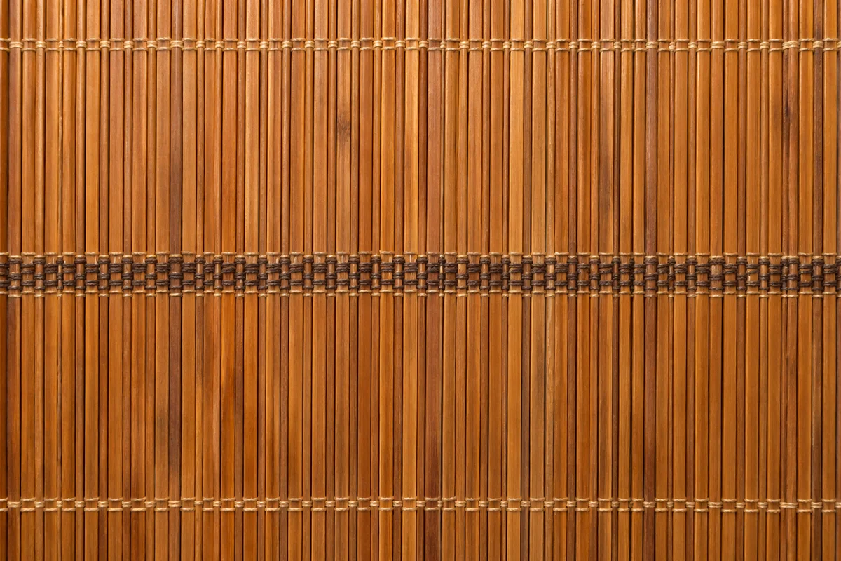 Natural Bamboo Mat Texture Pattern