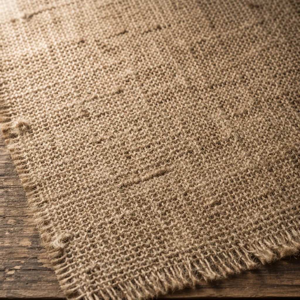 Rustic Burlap Jute Fabric Texture Background
