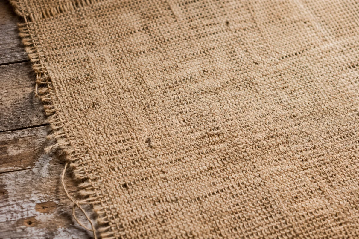 Rustic Burlap Jute Fabric Background Texture