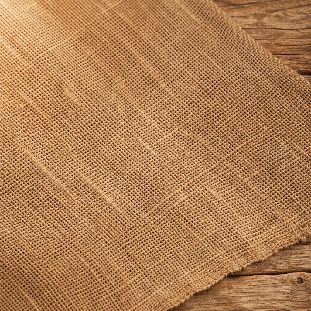 Rustic Burlap Jute Fabric Texture Background