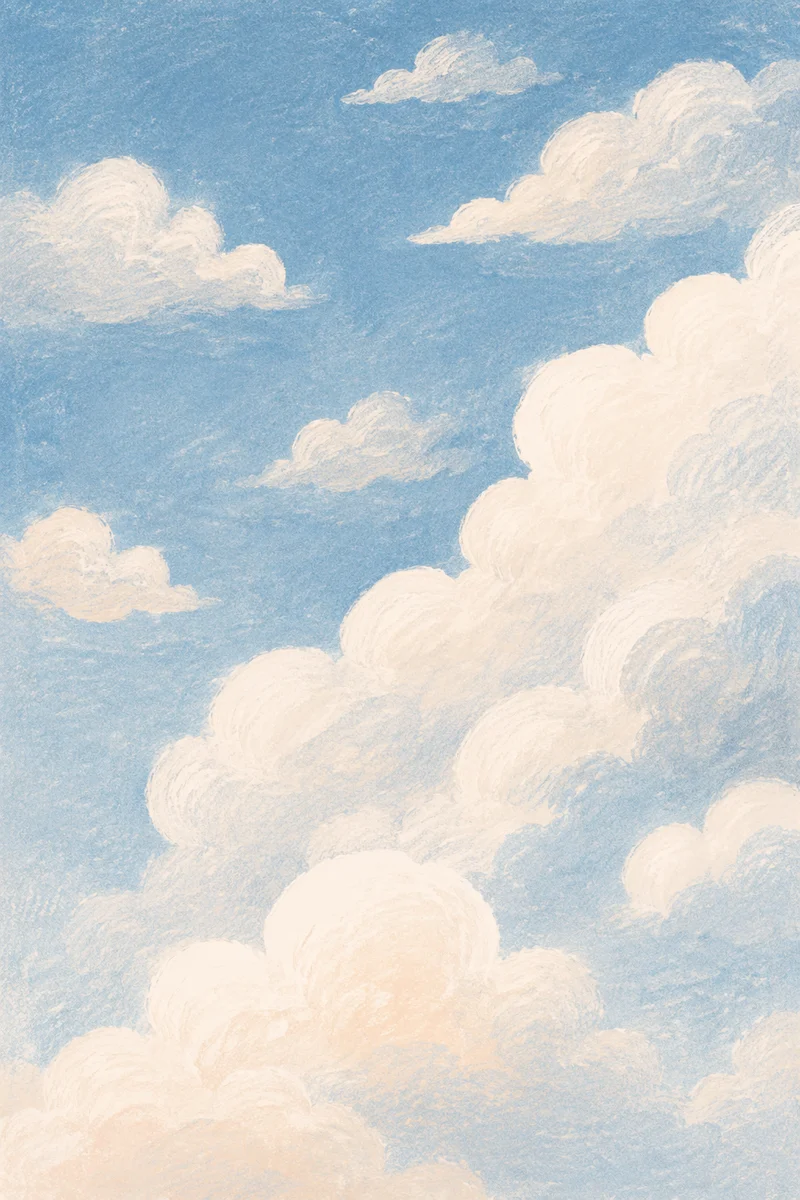 Peaceful Soft Blue Cloud Sky Background