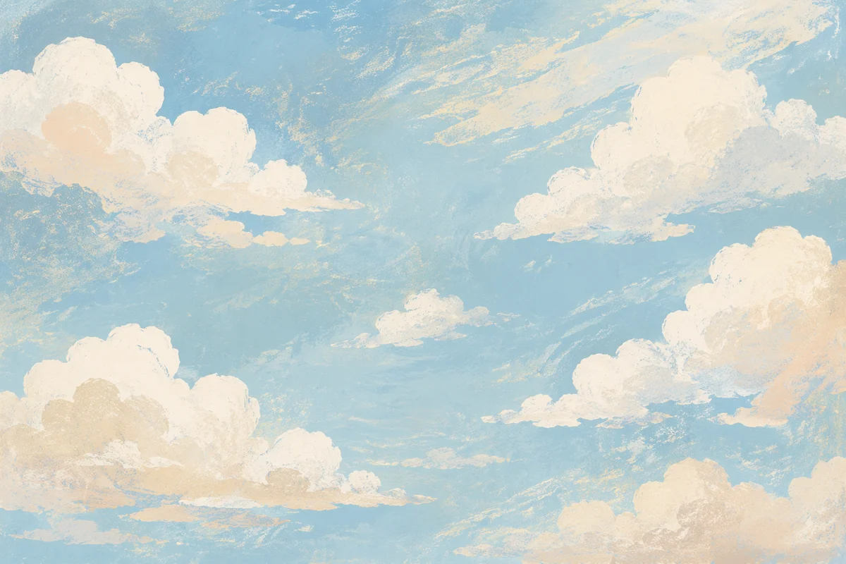 Peaceful Soft Blue Cloud Sky Background