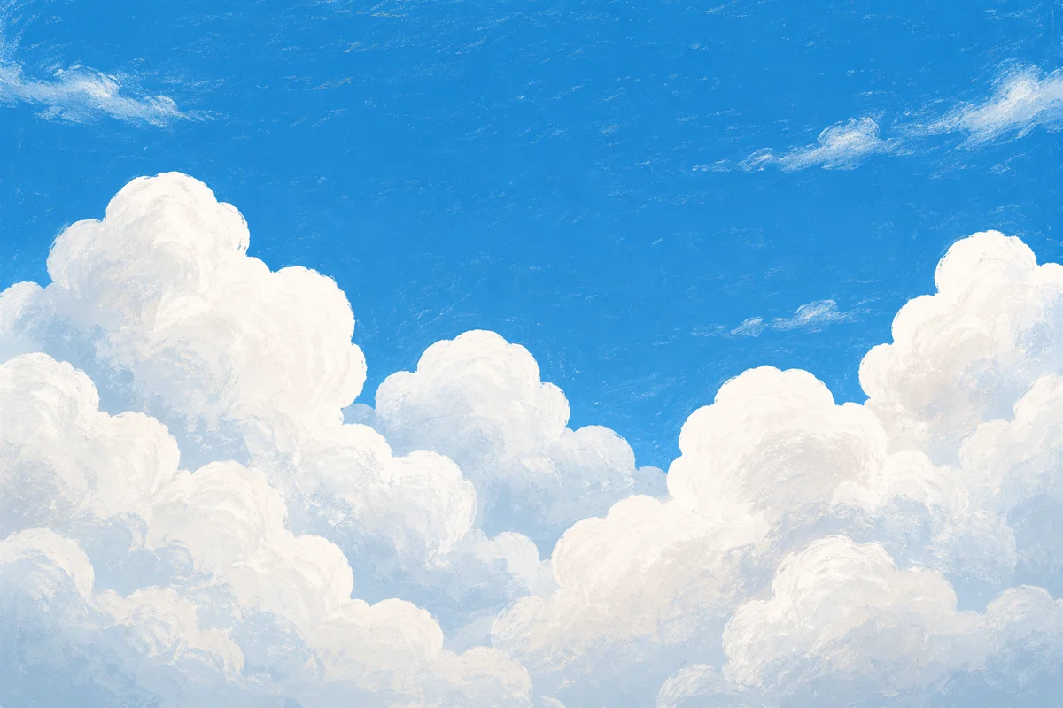 Peaceful Blue Sky with Soft Clouds