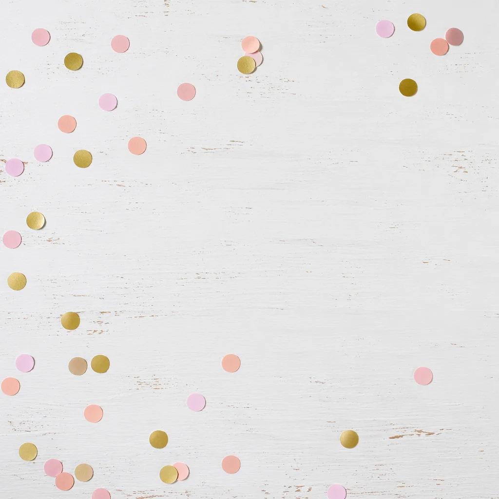 Soft Confetti on White Celebration Background