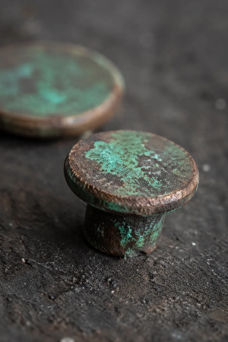 Aged Copper Patina Macro Texture