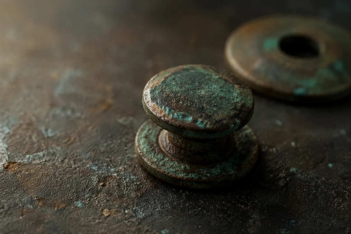 Aged Copper Patina Macro Texture