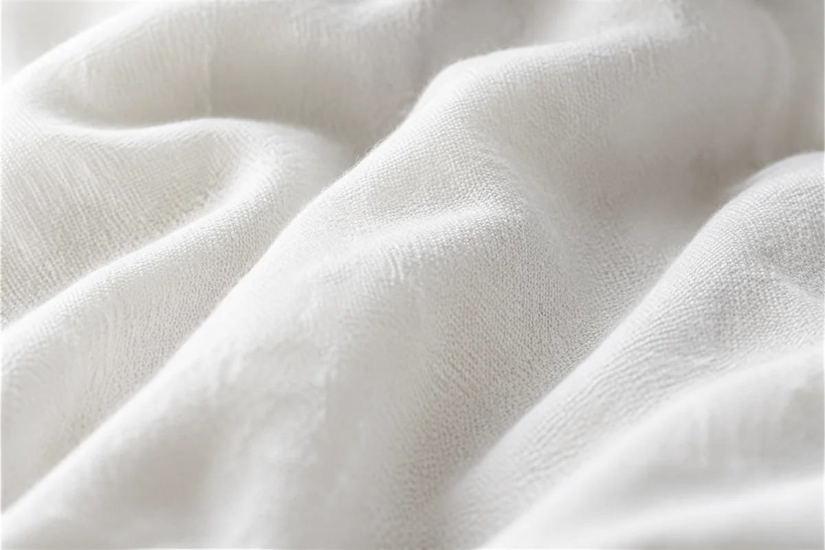 Soft White Cotton Folded Texture Background