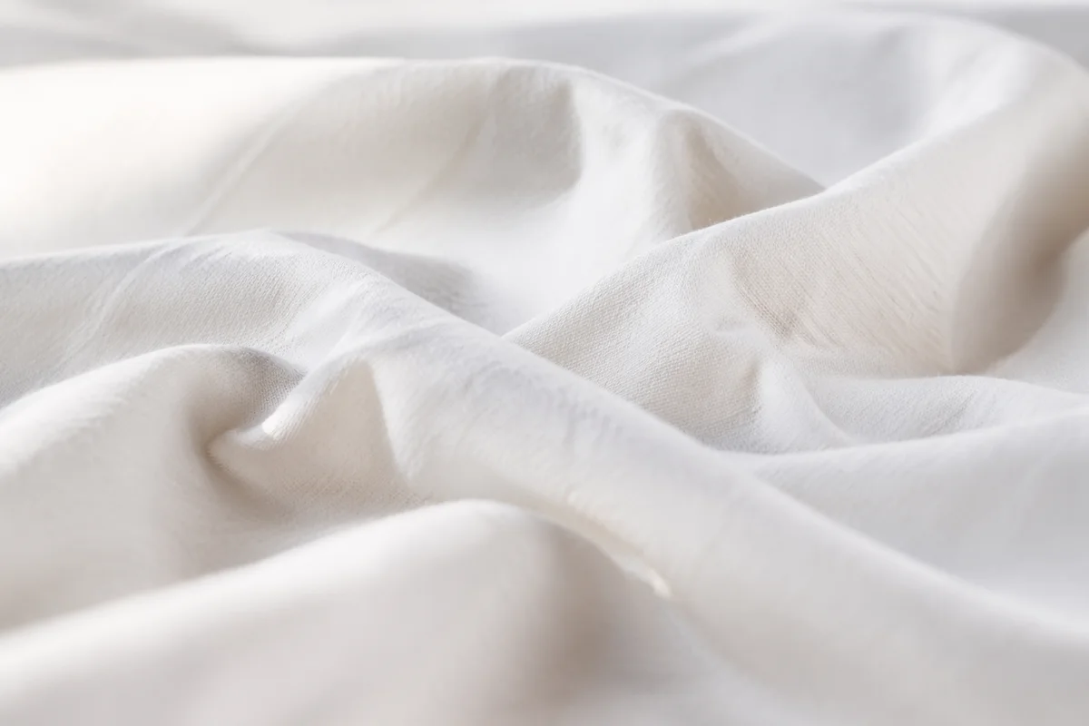 Soft White Cotton Fabric Fold Background