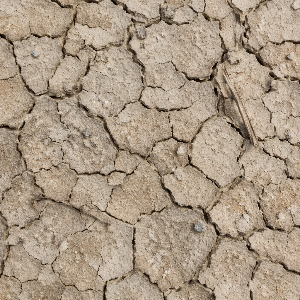 Parched Desert Mud Crack Texture Background