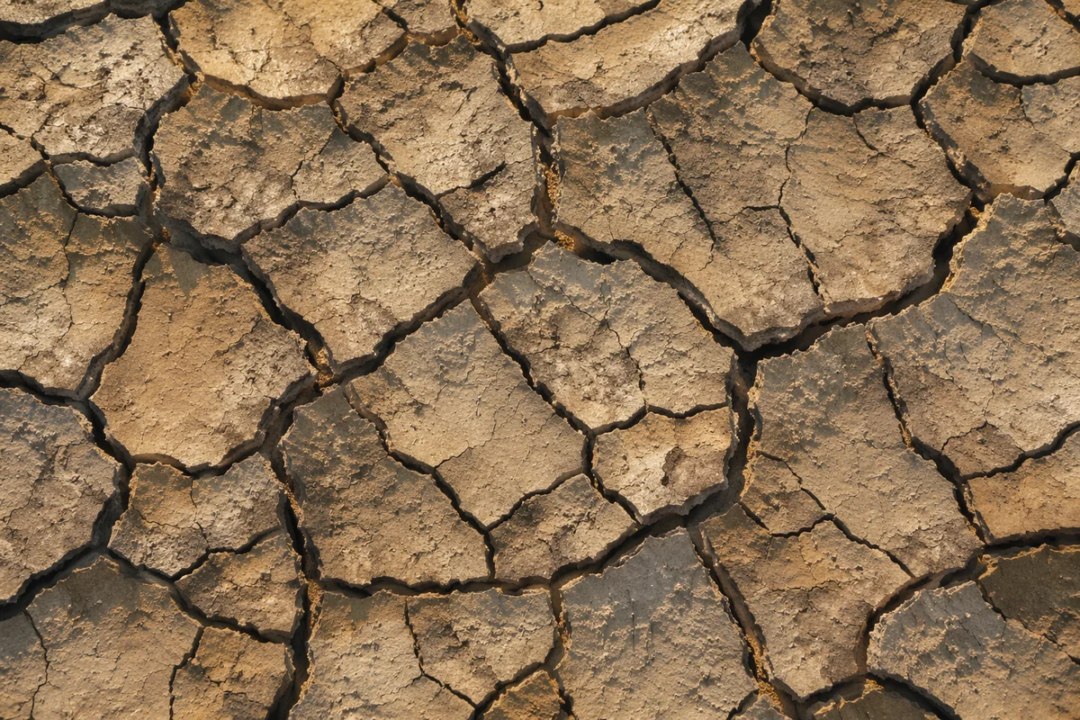 Cracked Desert Mud Texture Background