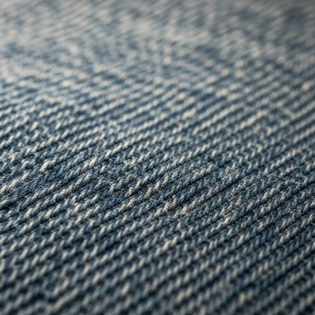 Macro Blue Denim Twill Texture Background