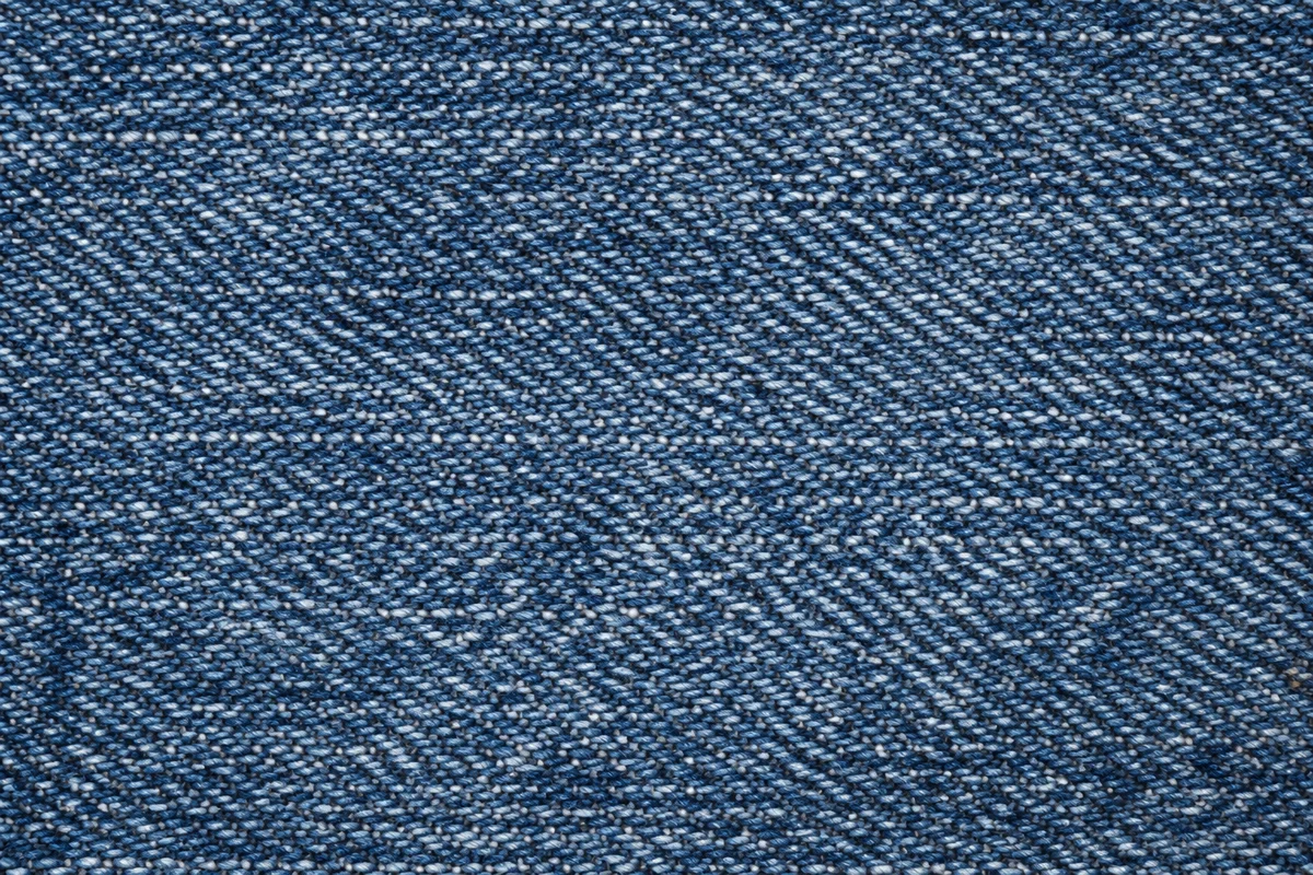 Macro Blue Denim Fabric Texture Background