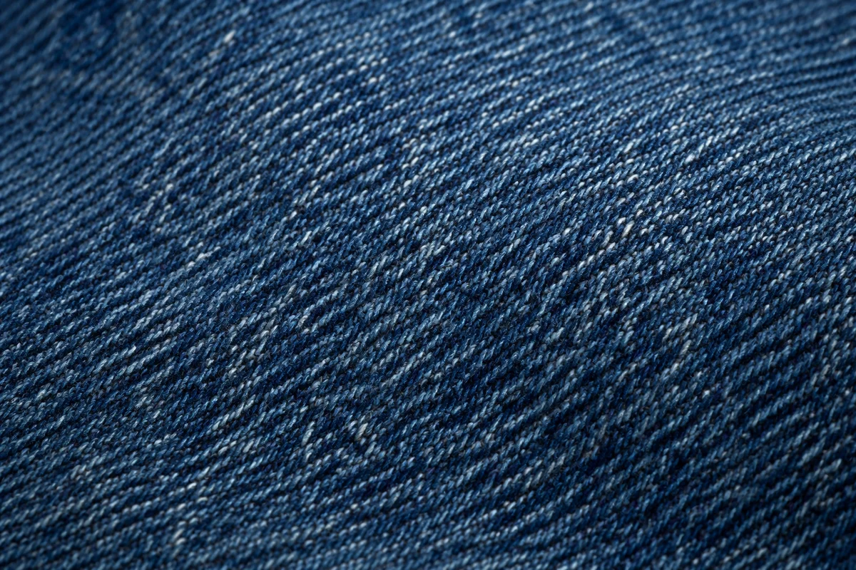 Macro Blue Denim Twill Fabric Texture
