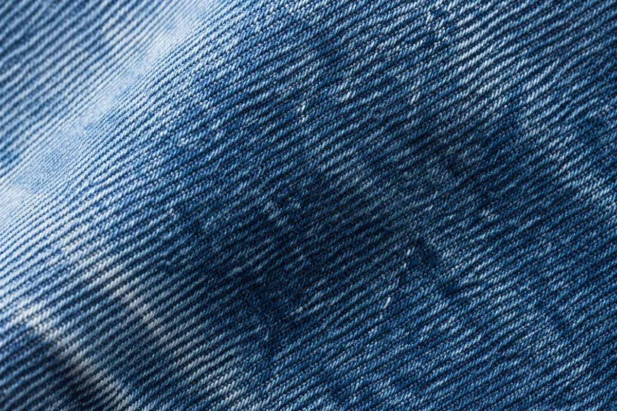 Blue Denim Twill Texture Background Close Up