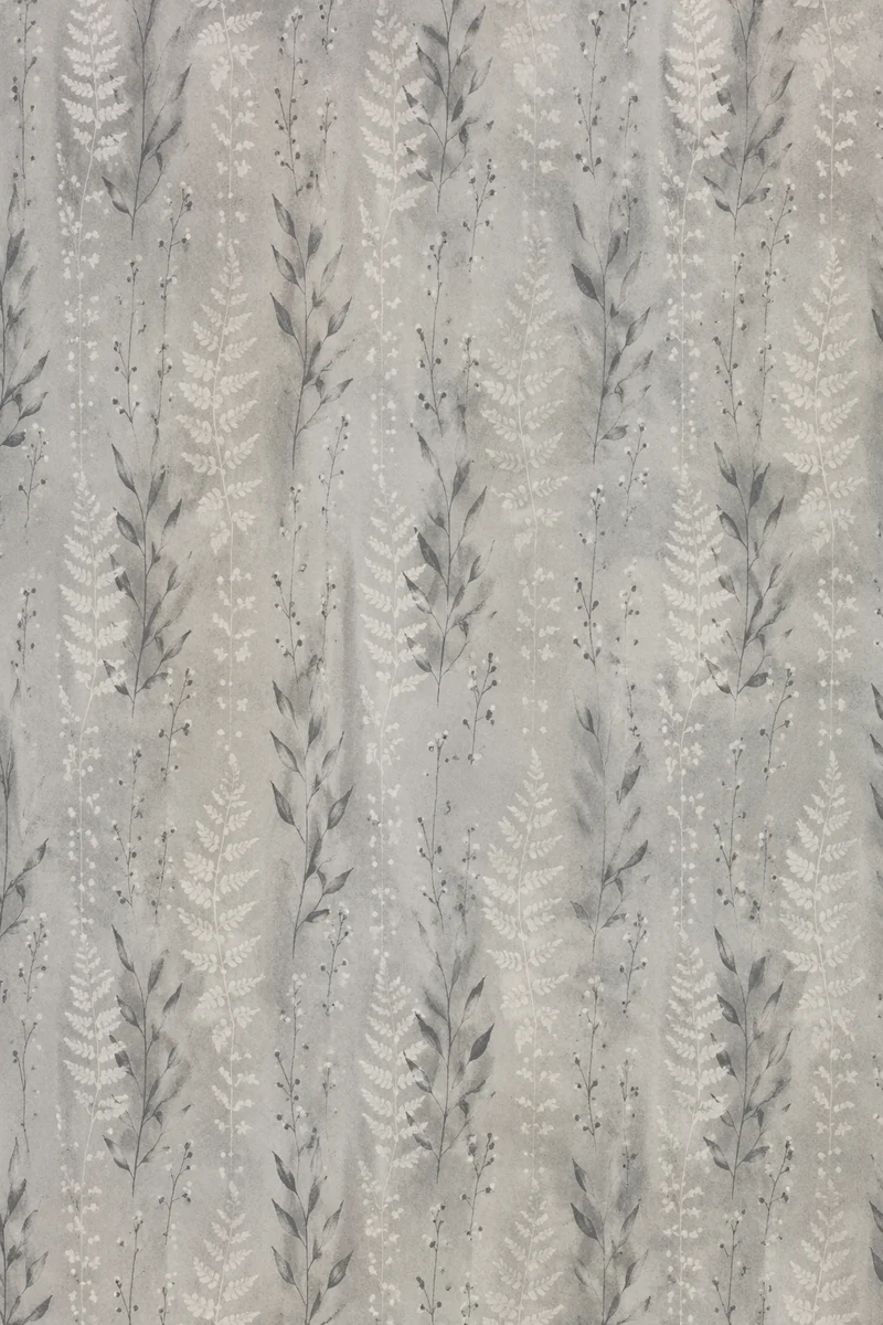 Vintage Floral Wallpaper in Muted Gray