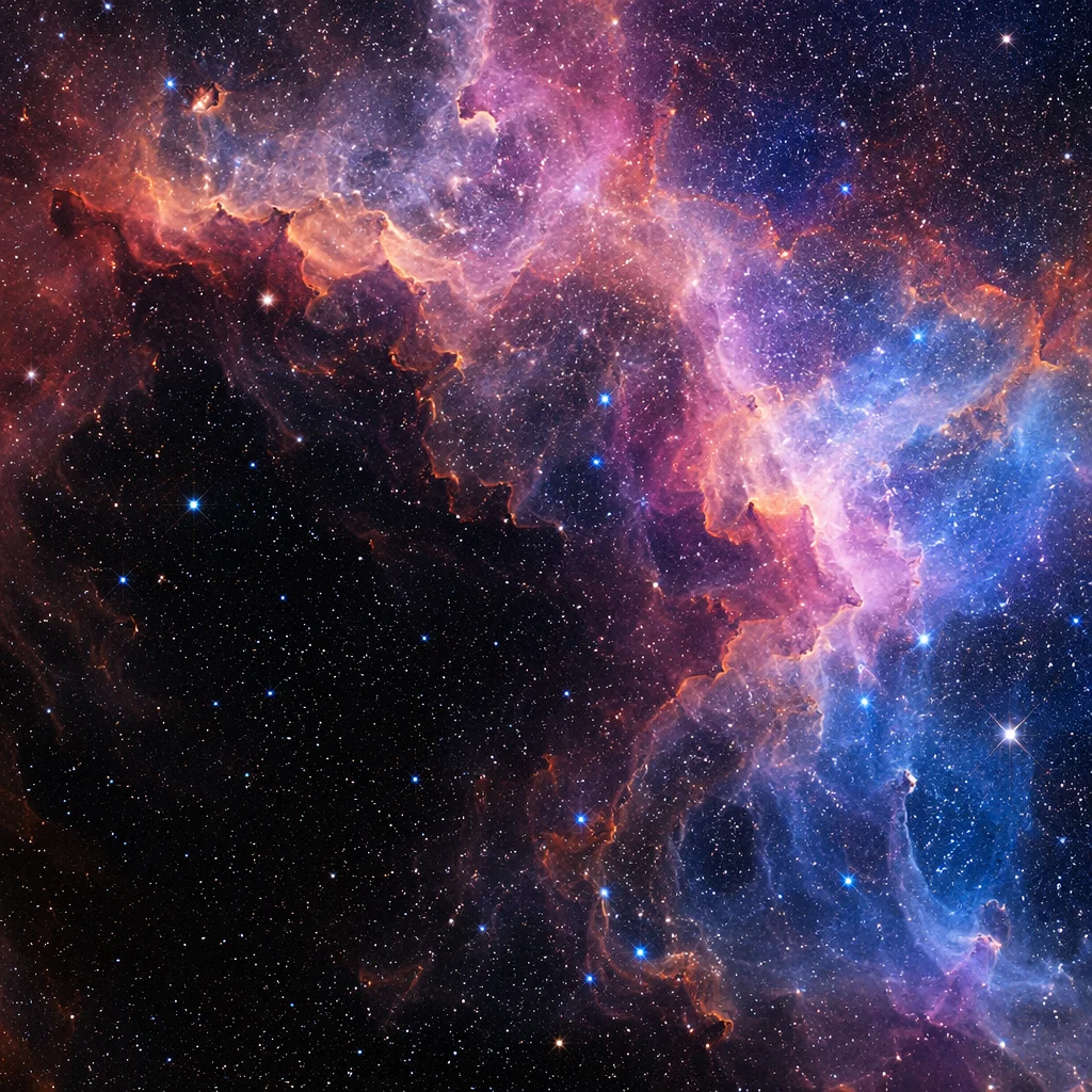 Purple Blue Galaxy Nebula Star Background