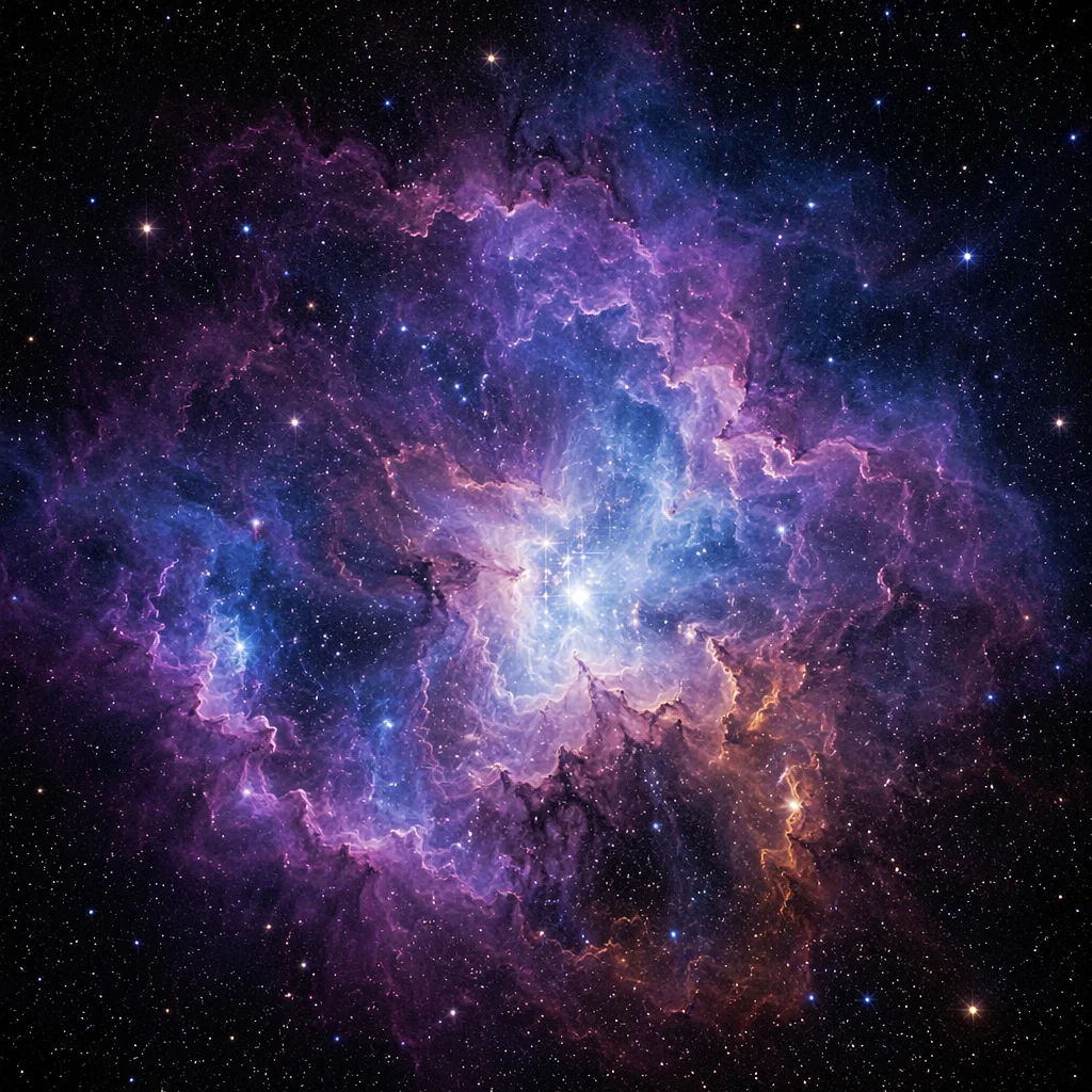 Purple Blue Galaxy Nebula Starfield Background