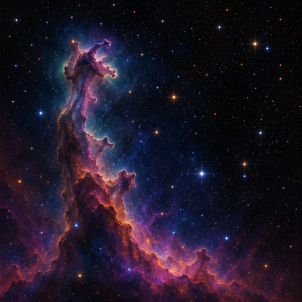 Purple Blue Nebula Starfield Background