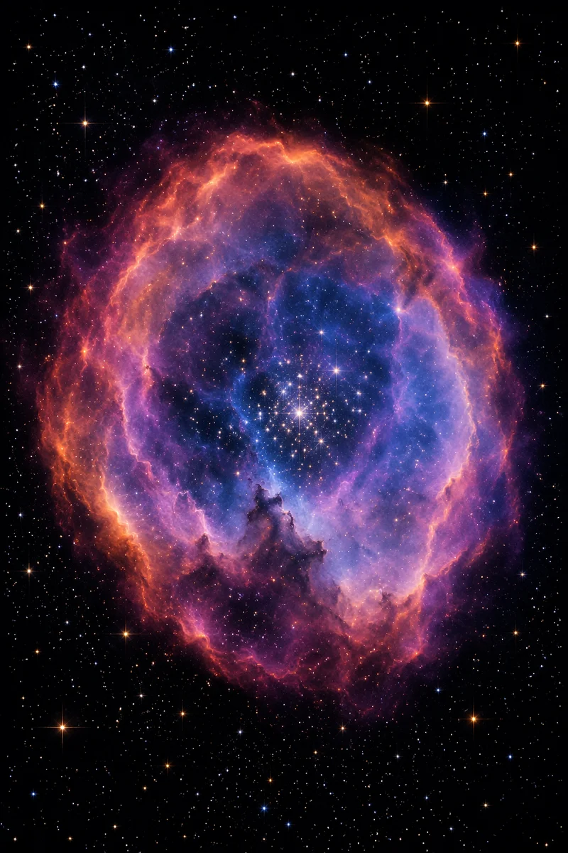 Purple Blue Galaxy Nebula Starfield Background