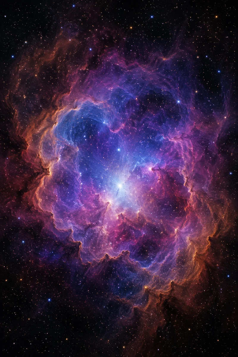 Purple Blue Galaxy Nebula Star Background