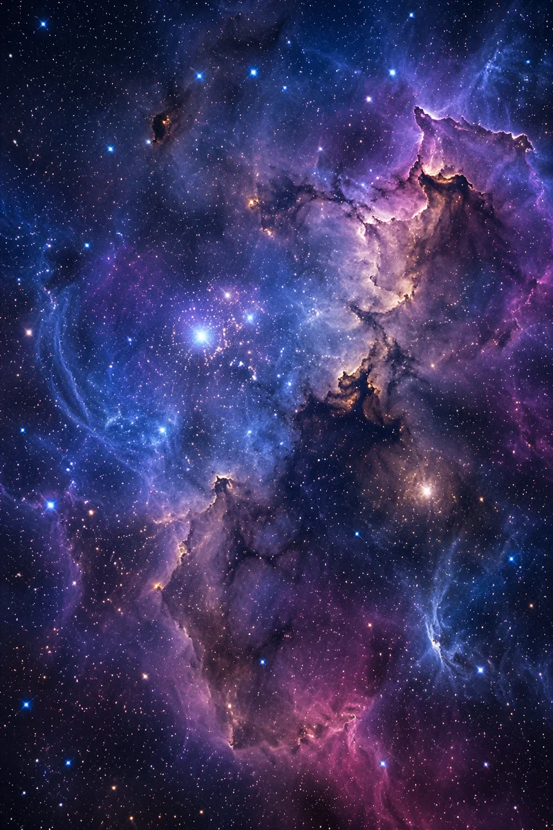 Purple Blue Galaxy Nebula Star Background