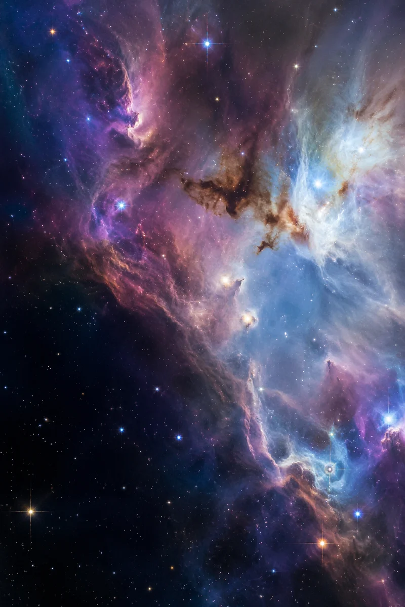 Purple Blue Galaxy Nebula Star Background