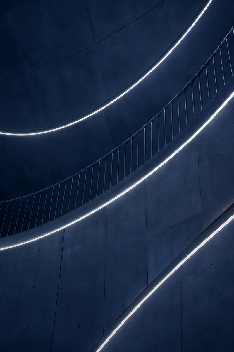 Minimal Blue Geometric Architectural Background