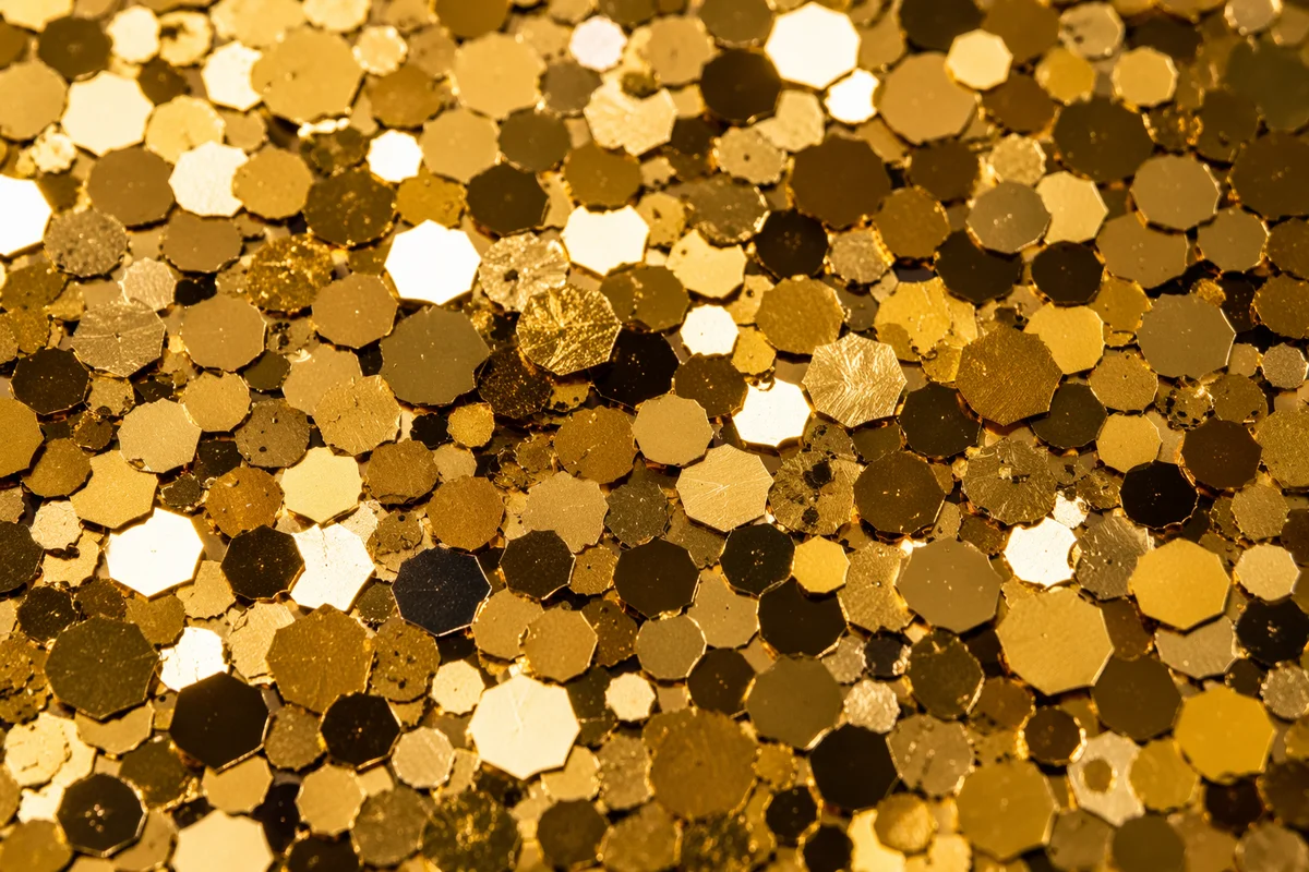 Golden Glitter Confetti Celebration Background