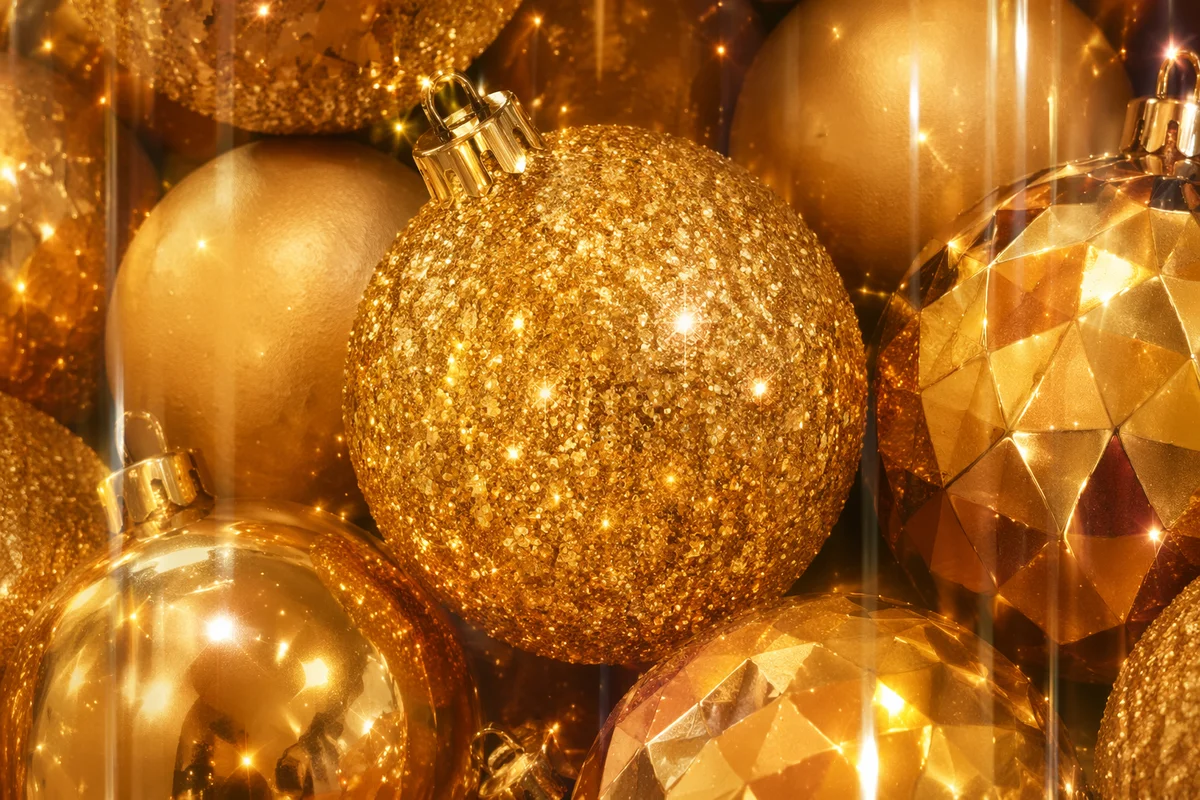 Sparkling Gold Ornament Celebration Background