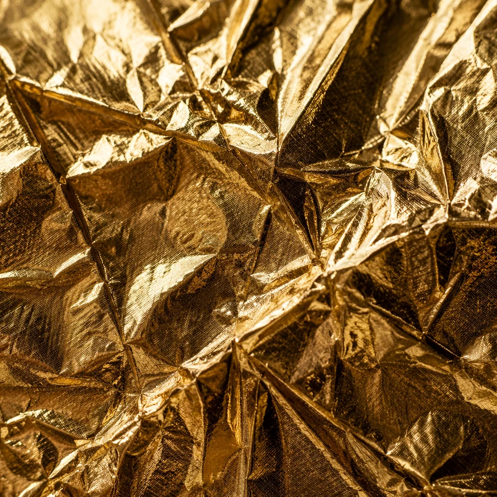 Crinkled Gold Foil Luxury Texture