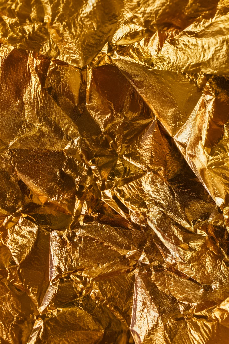 Luxurious Crinkled Gold Foil Texture