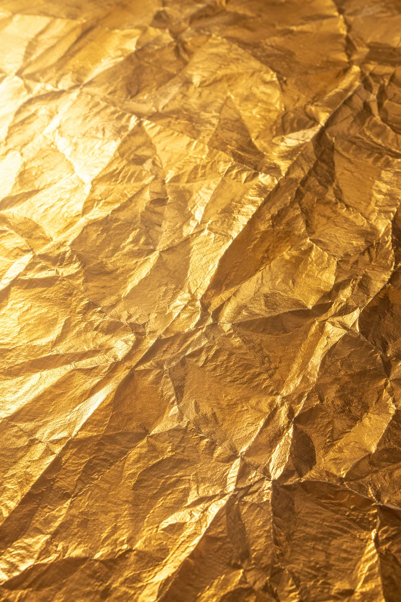 Crinkled Gold Foil Luxury Background Texture