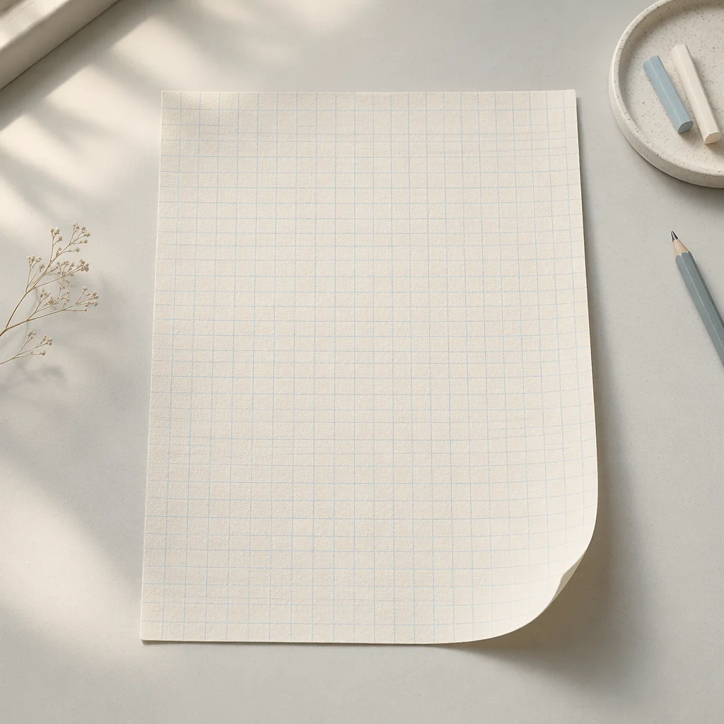 Minimal Grid Paper Desk Background