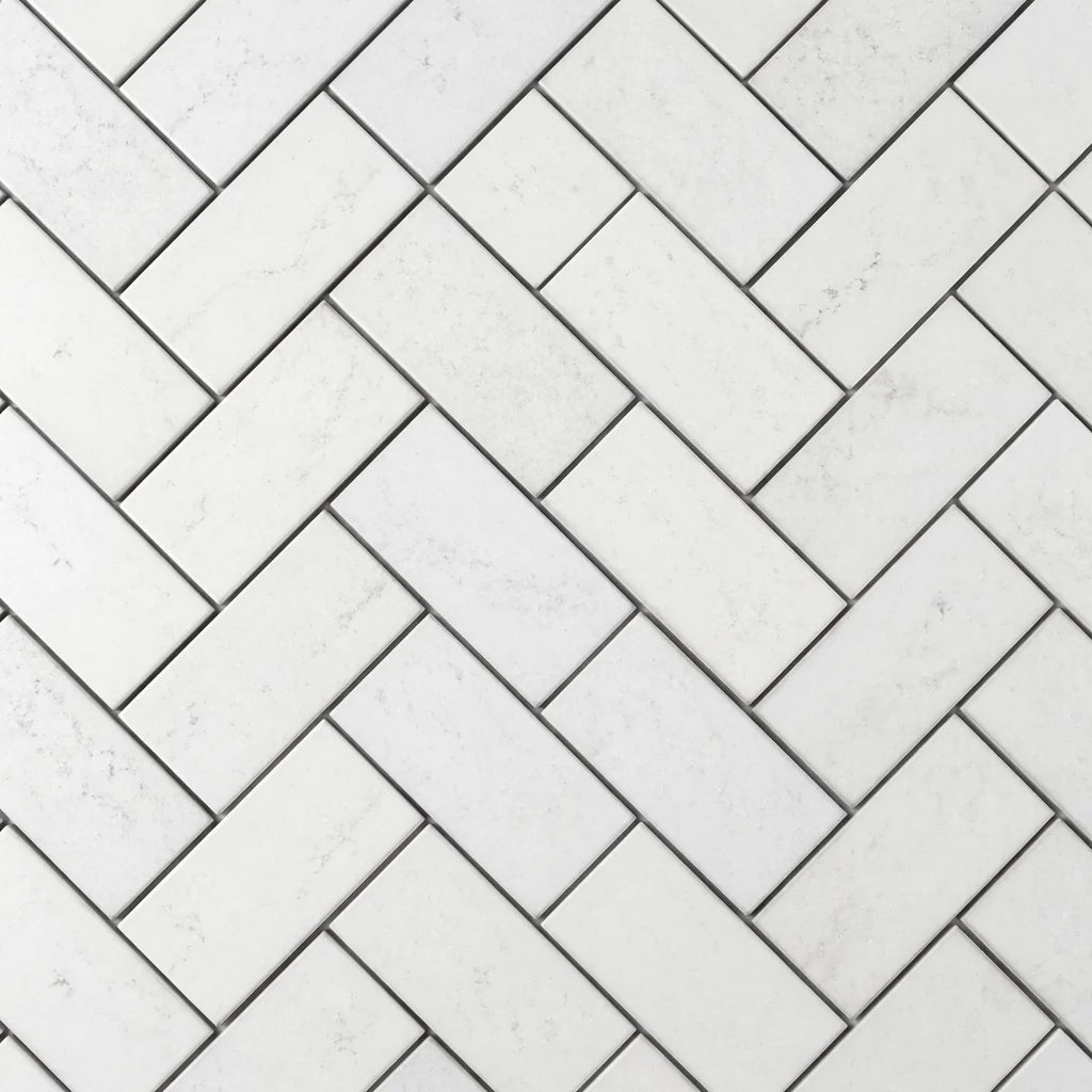 Modern White Herringbone Tile Background
