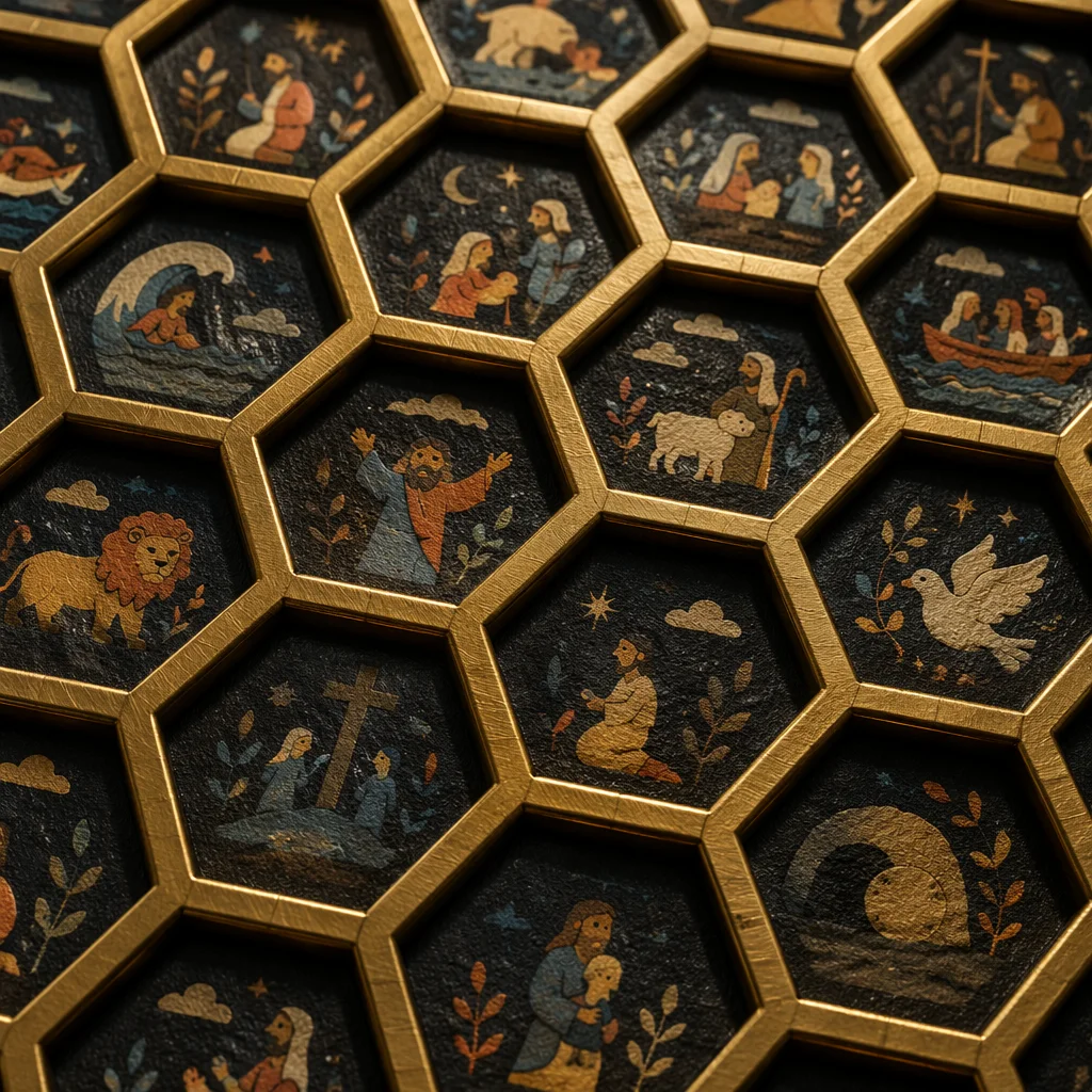 Gold Metallic Honeycomb Hexagon Background