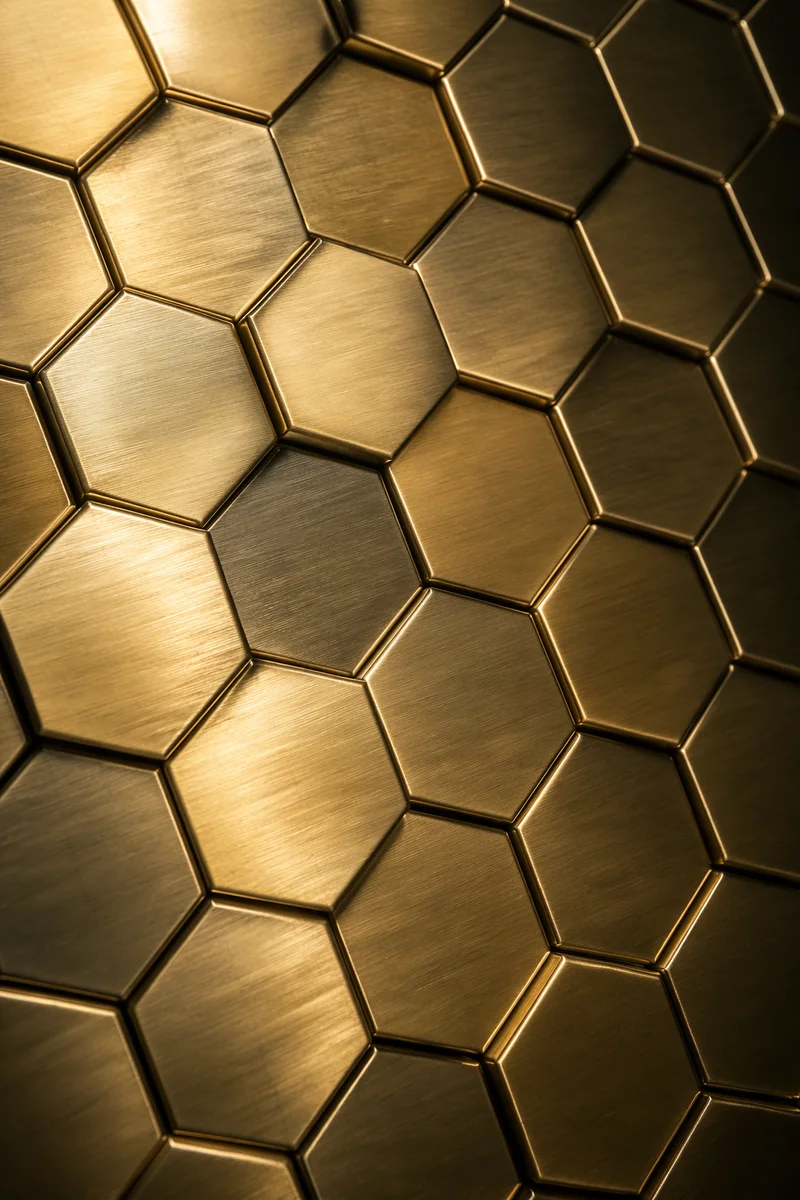 Luxury Gold Honeycomb Metallic Background Texture