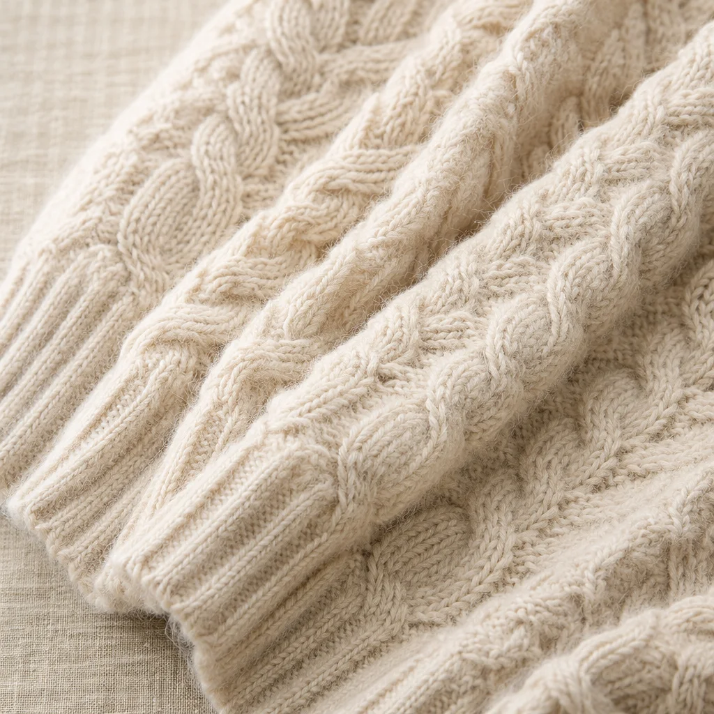 Cozy Cable Knit Sweater Texture Background