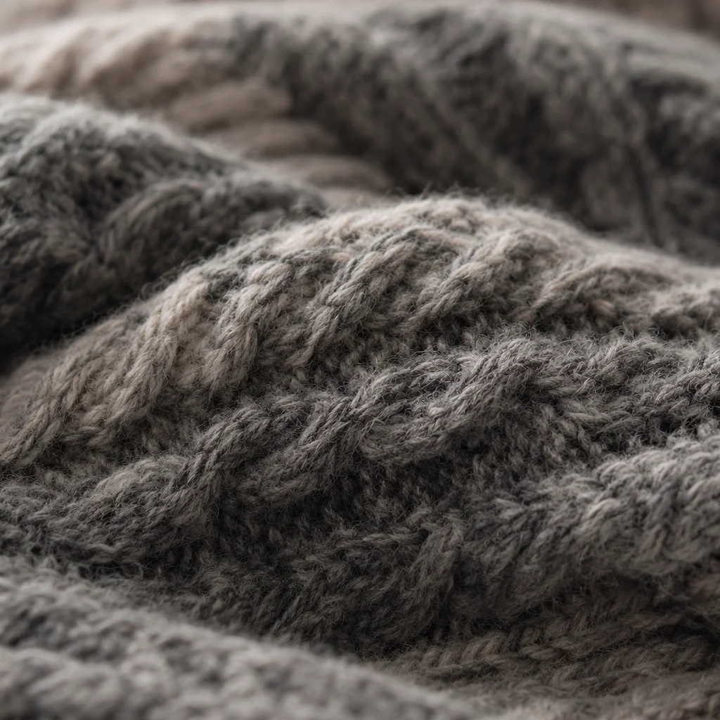 Cozy Cable Knit Sweater Texture Close-Up