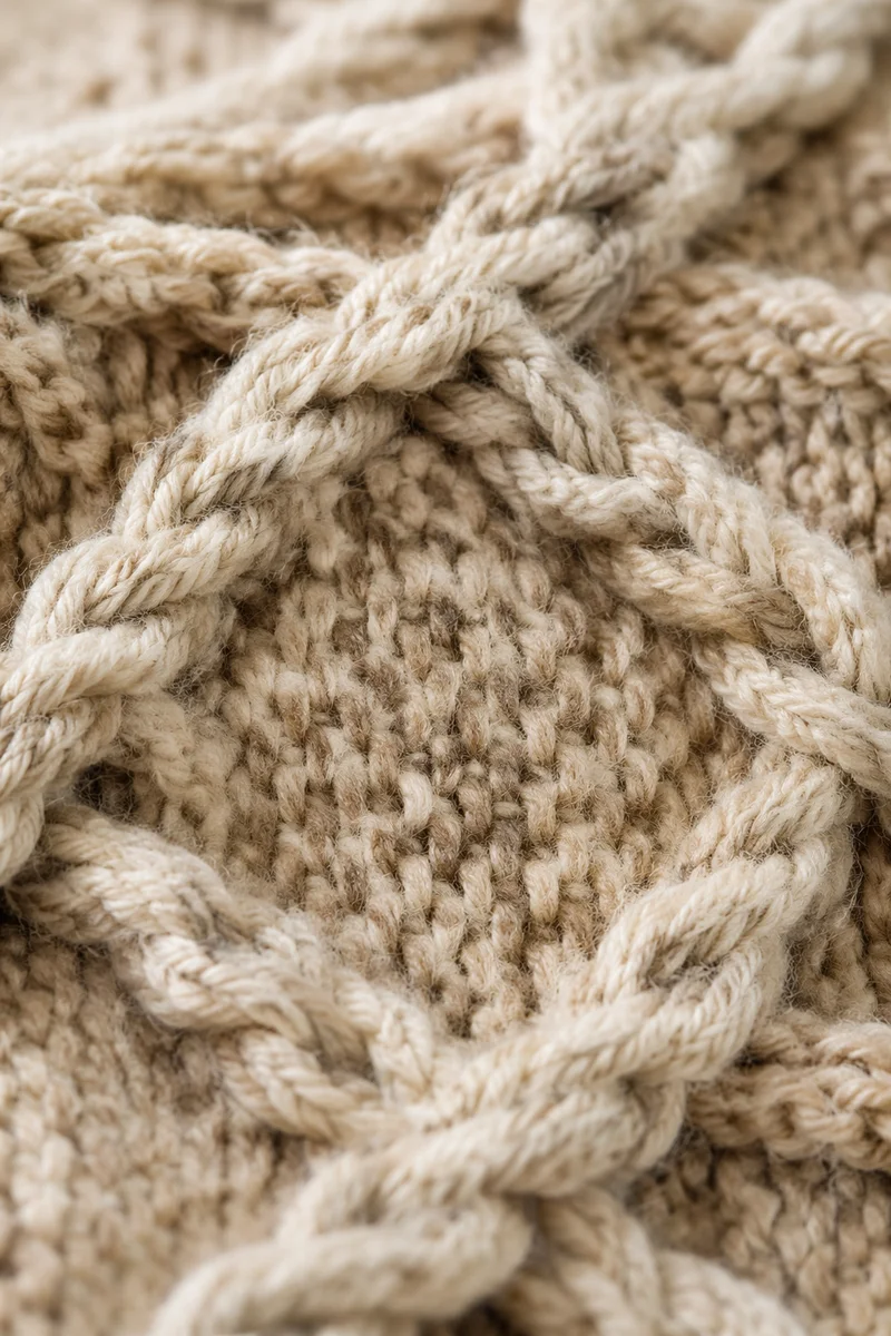 Cozy Cable Knit Sweater Texture