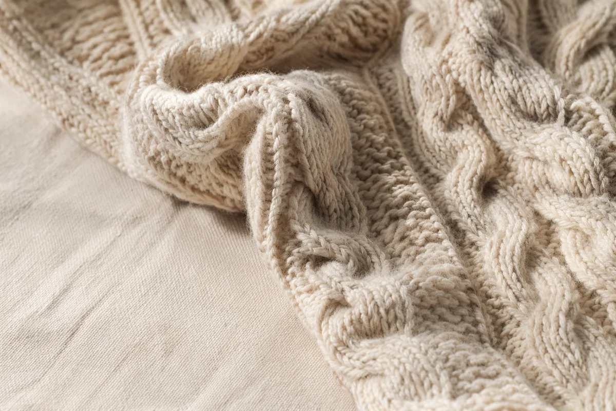 Cozy Cable Knit Sweater Texture Background