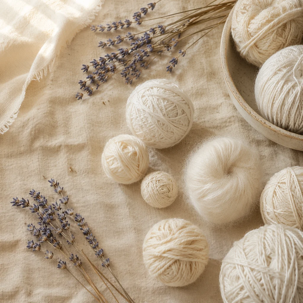 Kraft Paper Craft Background with Yarn