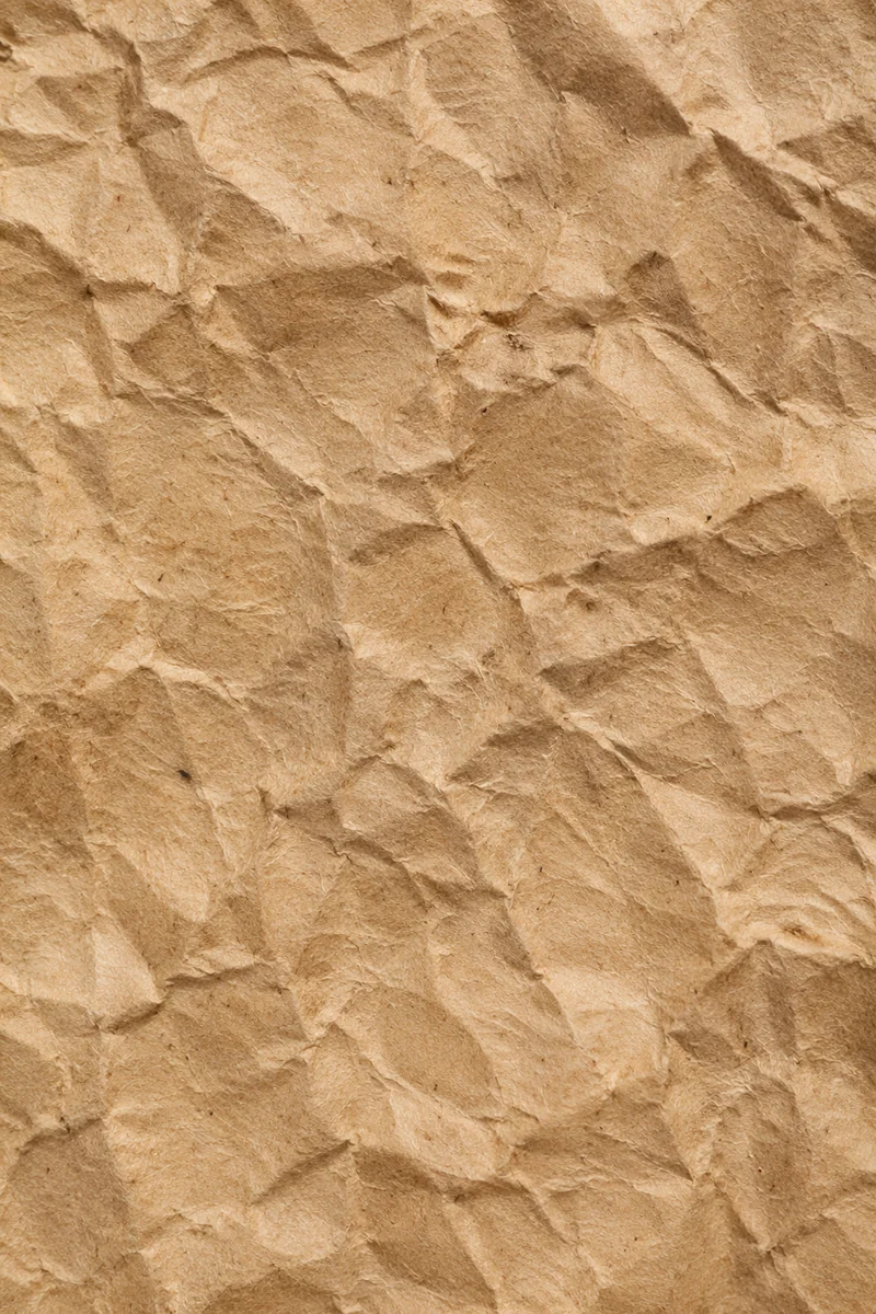 Crumpled Recycled Kraft Paper Texture