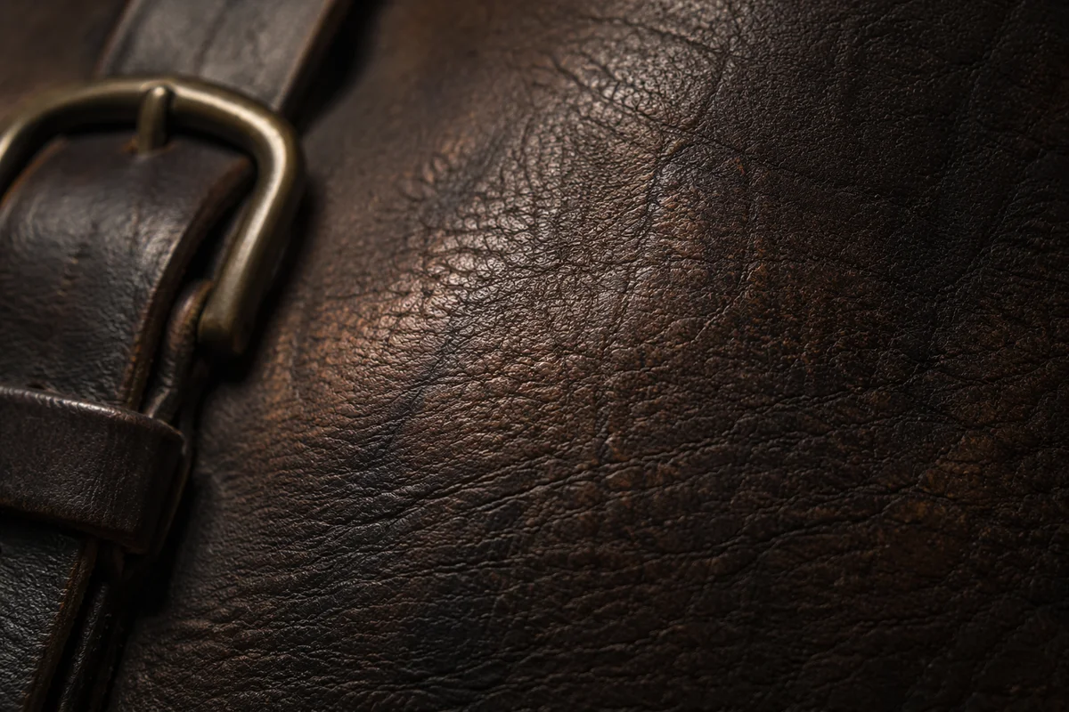 Aged Brown Leather Patina Background