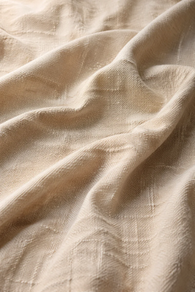 Neutral Beige Linen Fabric Texture Background
